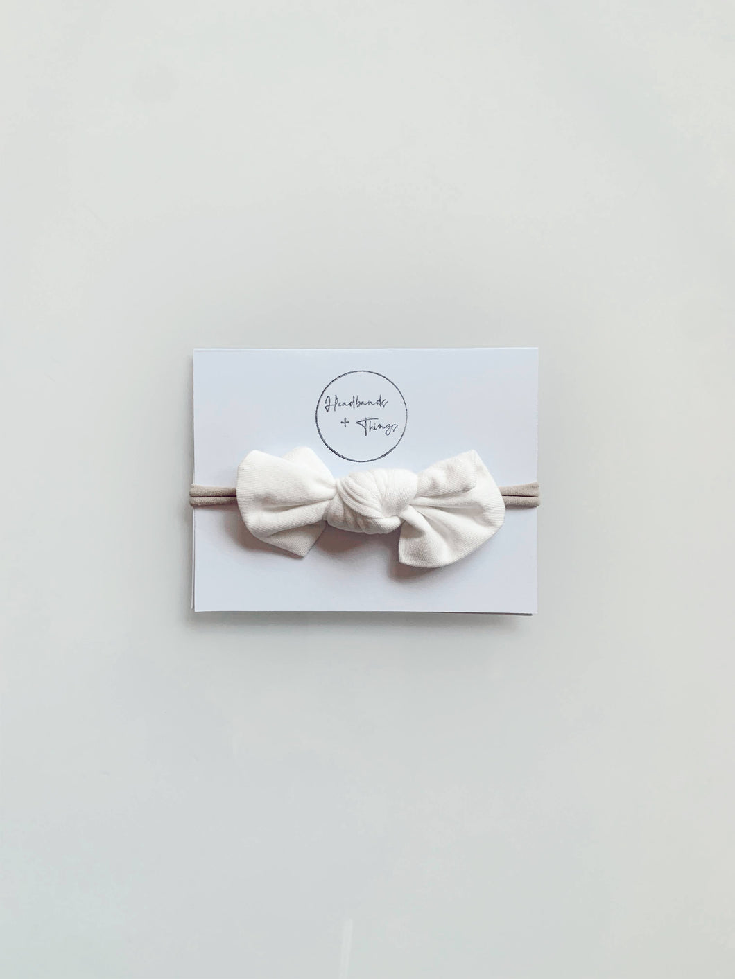 Mini Bow Headband - Cream