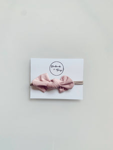 Mini Bow Headband - Blush